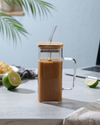KAYYY - Square Glass Tumbler with Bamboo Lid & Straw